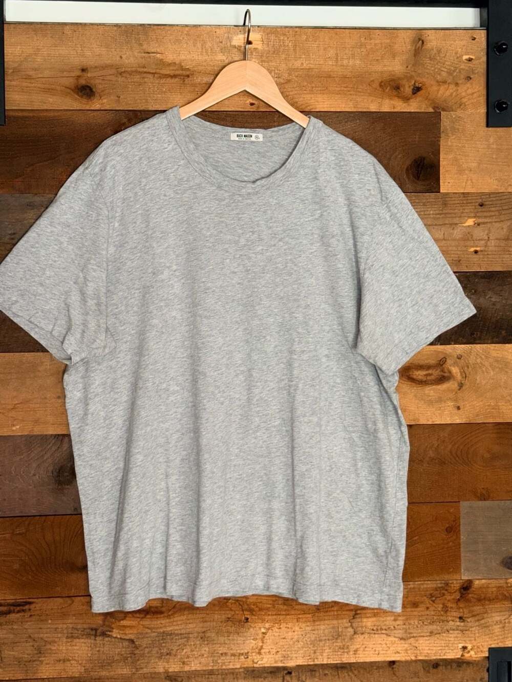 Buck Mason Cotton T-Shirt Size XXL Gray